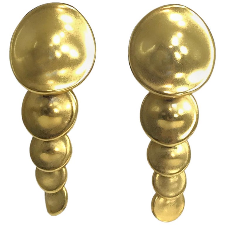 Robert Lee Morris Articulated matte gold earrings 1980s For Sale at 1stDibs  | robert lee morris earrings