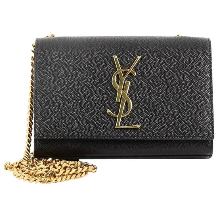Saint Laurent Classic Monogram Crossbody Bag Grainy Leather Small at 1stDibs