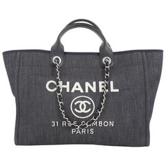 Chanel Deauville Chain Tote Denim Medium