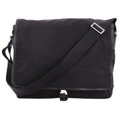 Prada Buckle Messenger Bag Tessuto Medium