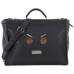 Fendi Selleria Peekaboo Faces Handbag Leather XL