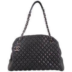 Chanel Bubble Just Mademoiselle Handbag Quilted Iridescent Calfskin Large