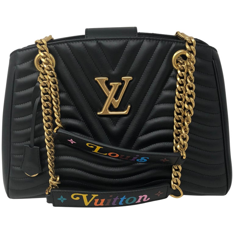 Louis Vuitton New Wave MM Black Hand Bag at 1stDibs