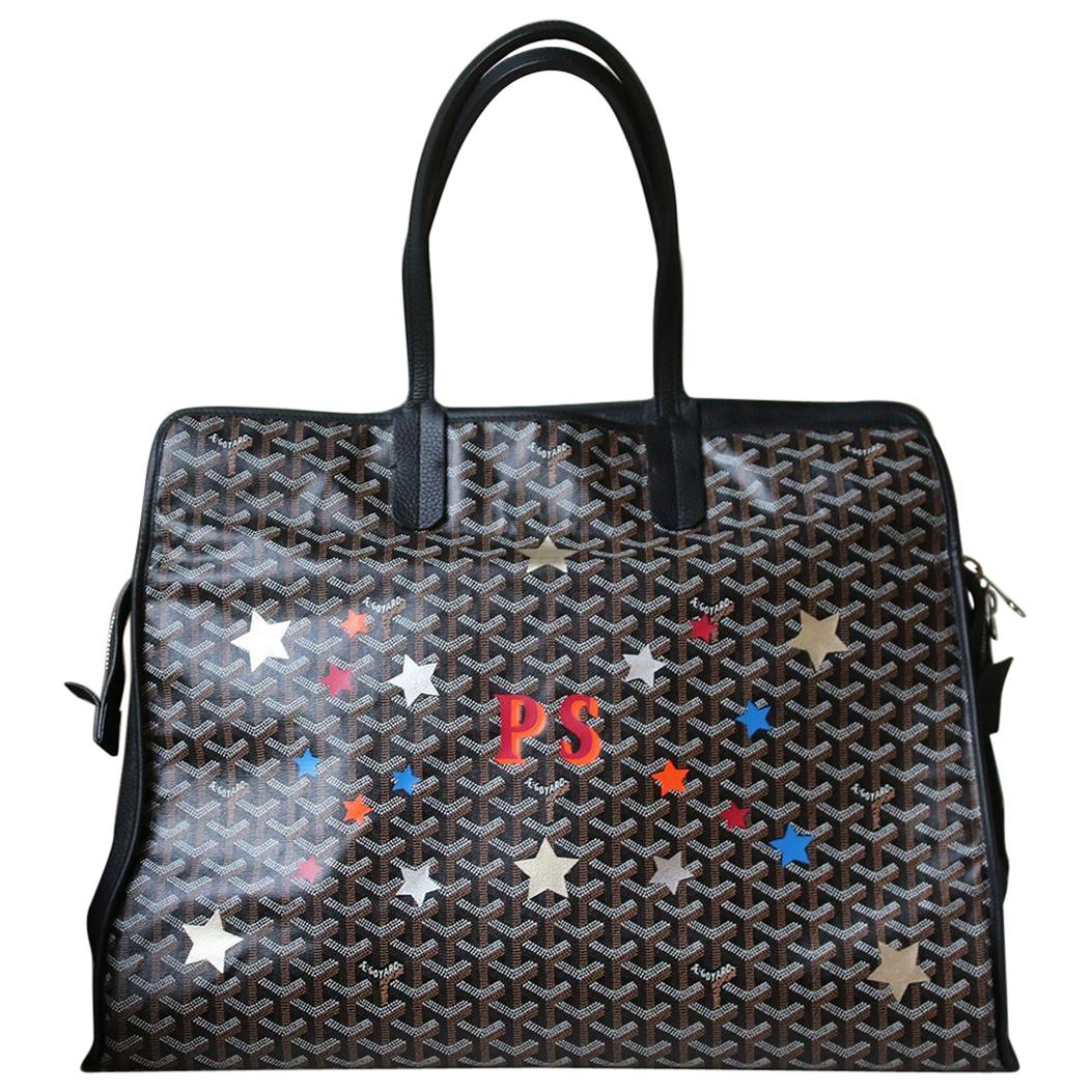 Goyard Personalised Hardy GM Canvas Leather Tote and Dog Bag