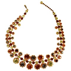 Retro 50s Rhinestone Necklace 