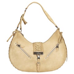 Dior Brown x Beige Suede Admit It Shoulder Bag