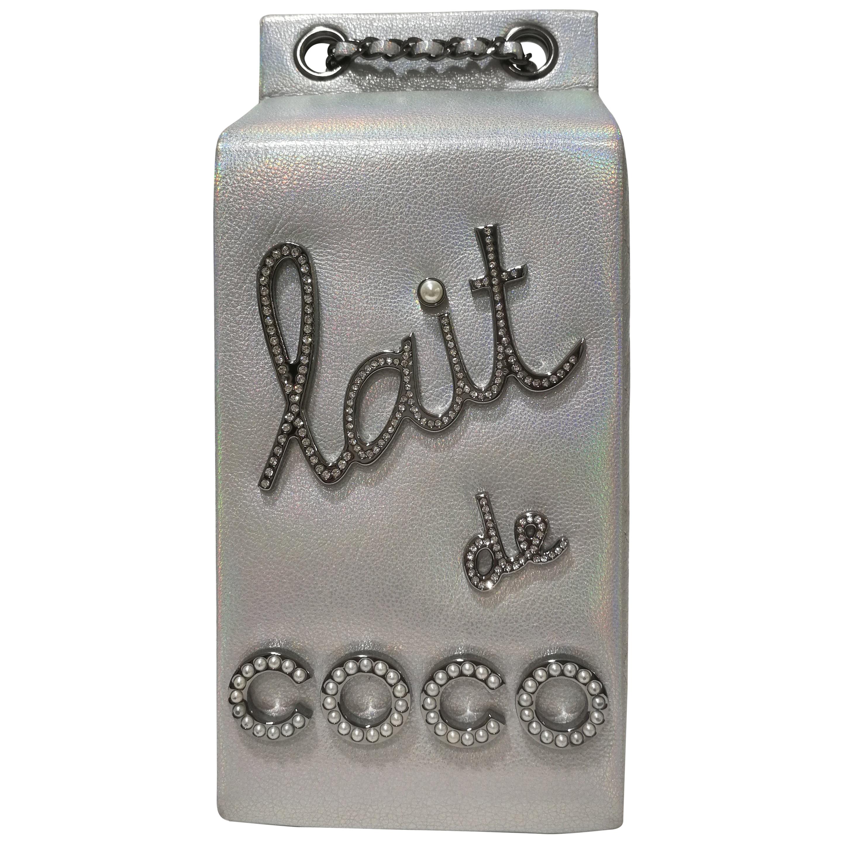 Silver Chanel Milk Carton Bag 2 For Sale on 1stDibs silver