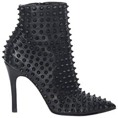 Black Christian Louboutin Studded Ankle Boots