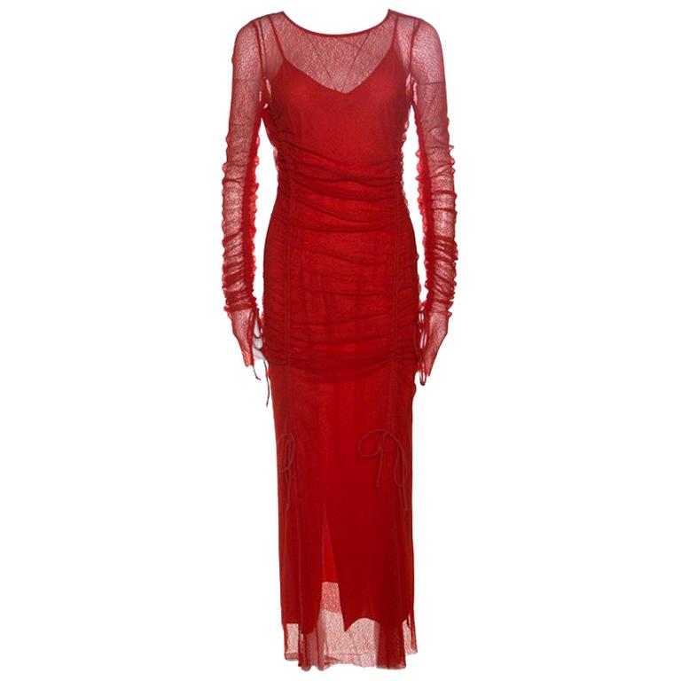 cowl back maxi dress