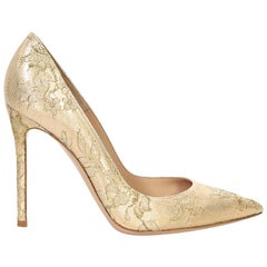 Gianvito Rossi New Gold Metallic Mules Evening Sandals Heels in Box at 1stdibs