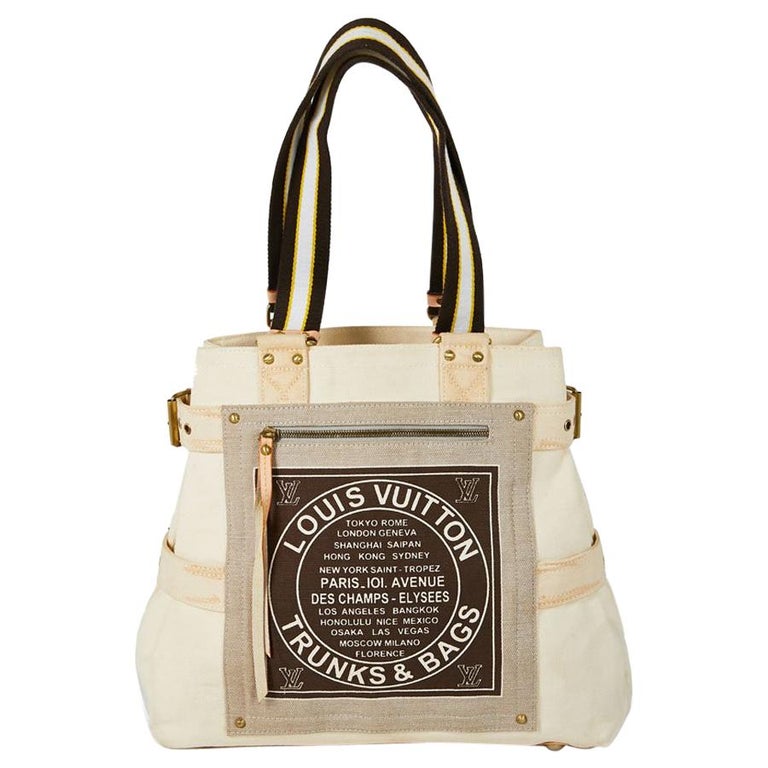 LOUIS VUITTON &#39;Trunks and Bags&#39; Tote Bag in Tricolor Natural Cowhide and Leather For Sale at 1stdibs