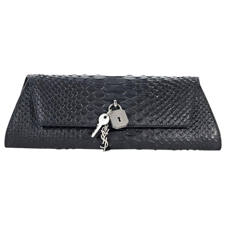 ysl snake skin purse