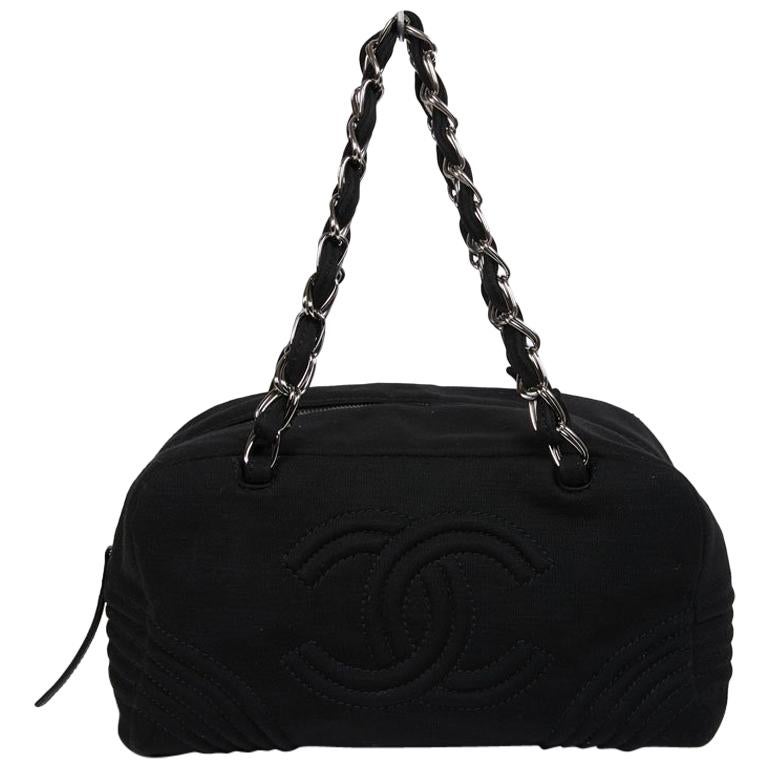CHANEL Bowling Bag in Black Jersey