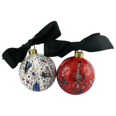 Ensemble de boules de Noël imprimées Lanvin