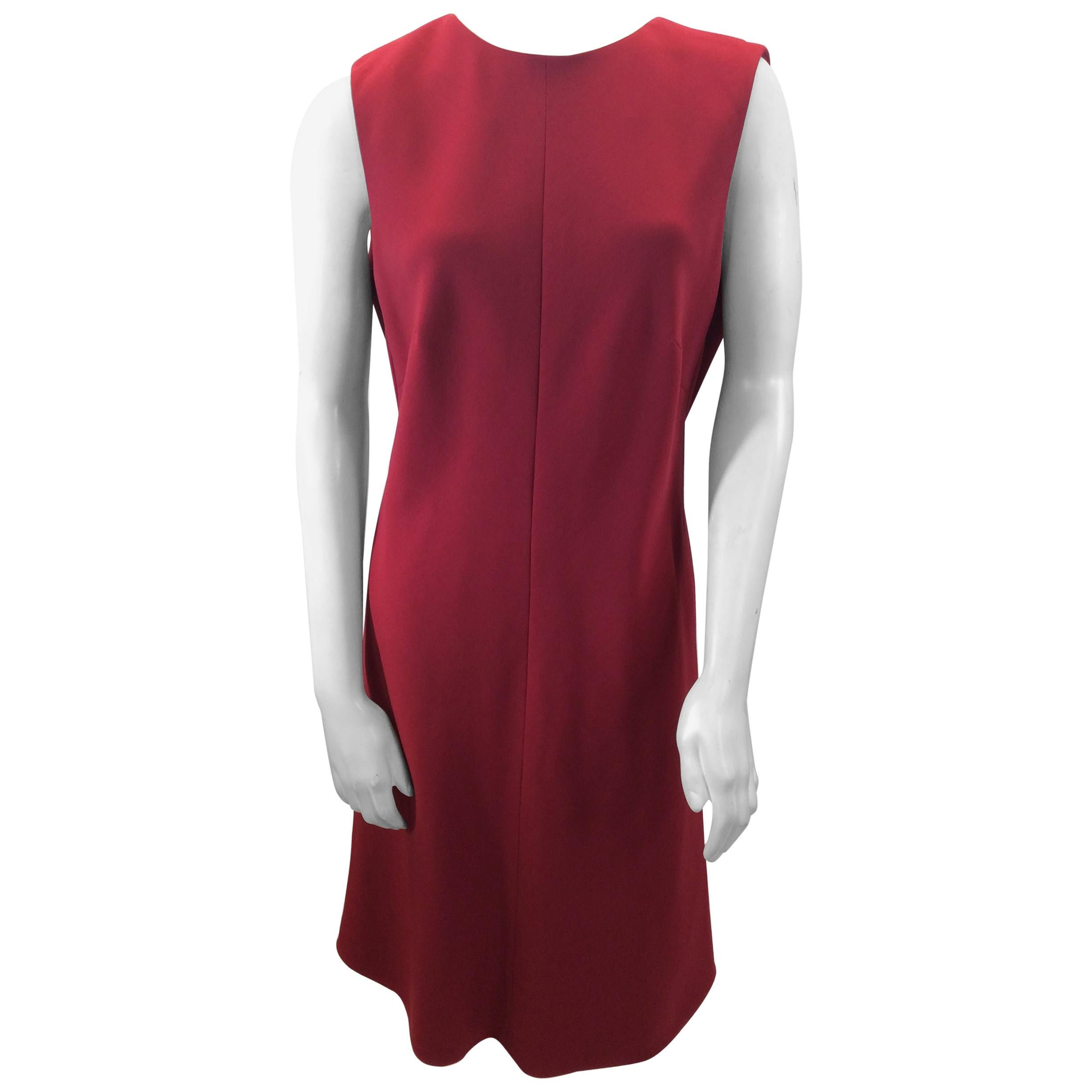 Giorgio Armani Red Wool Dress NWT For Sale