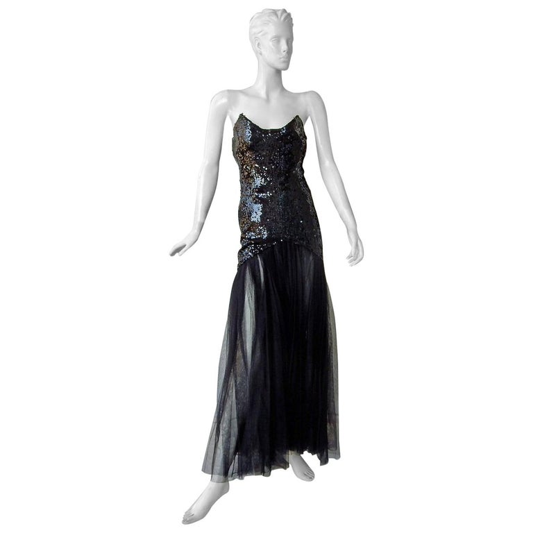 cheap black mermaid prom dresses Black Strapless Mermaid Cut-out Long Corset Prom Dress with Slit Black / 16