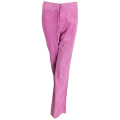Ralph Lauren Black Label pink suede trousers 