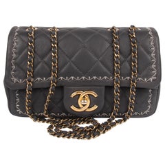 Chanel Classic Bag Feston Stitch - dark grey