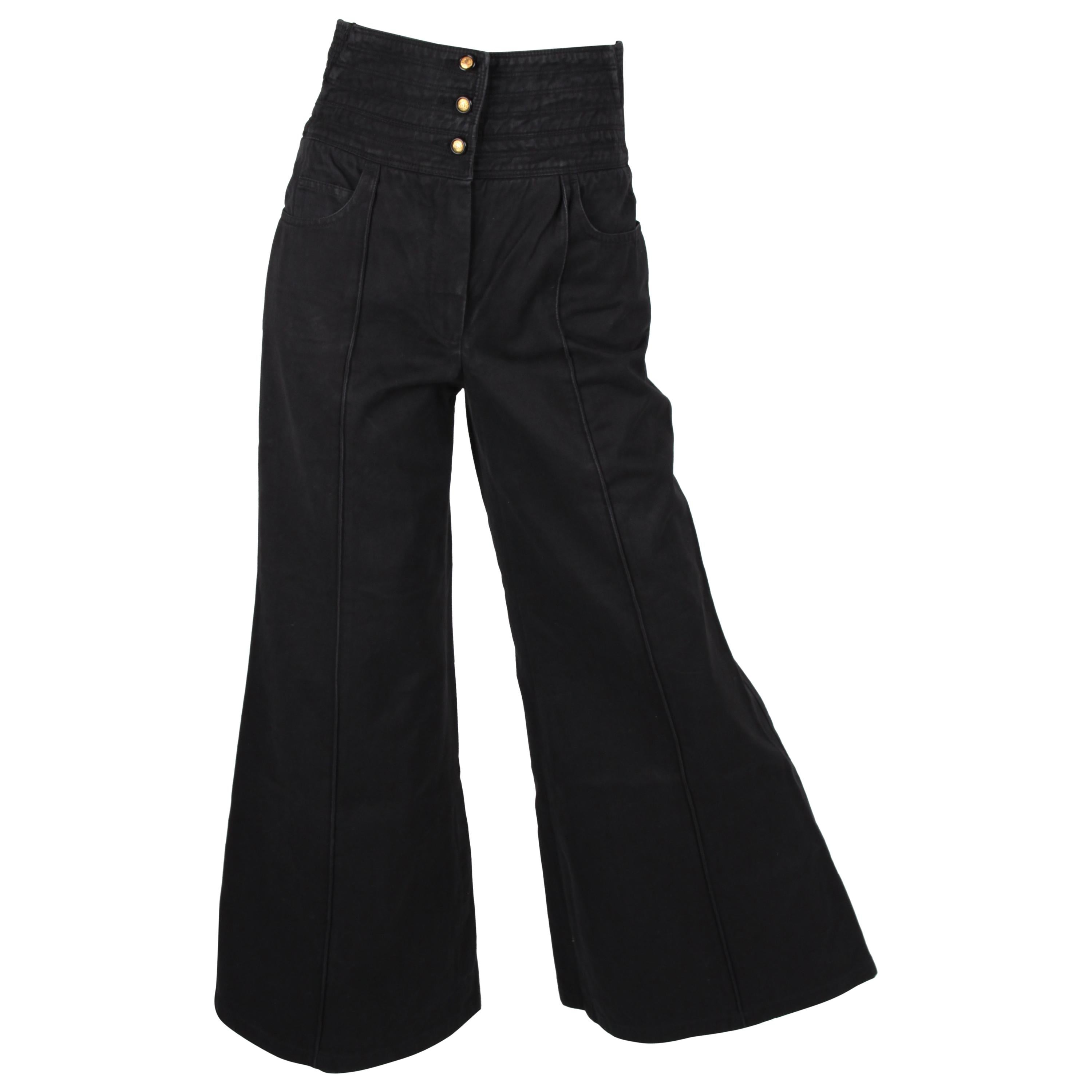 Chanel Bell Bottom Trousers - black For Sale