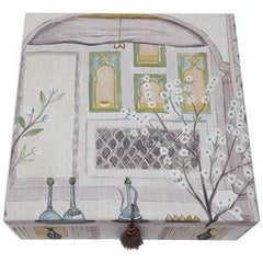 Sultans Garden Sanderson Fabric Decorative Storage Box for Scarves