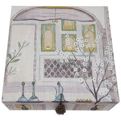 Sultans Garden Sanderson Fabric Decorative Storage Box for Scarves 