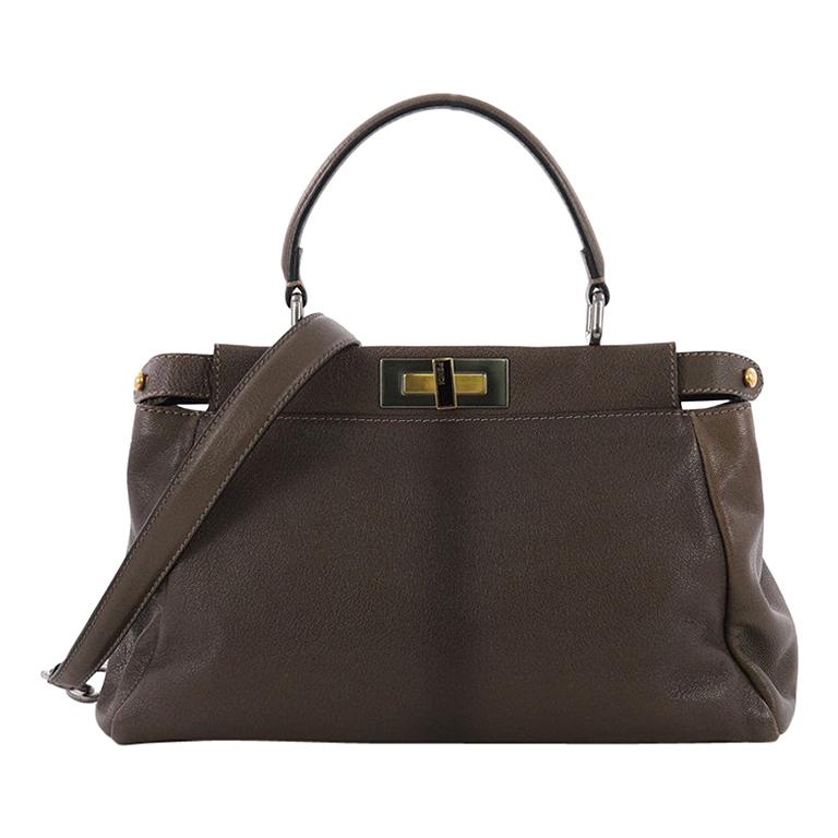 Fendi Peekaboo Handbag Ombre Leather Regular