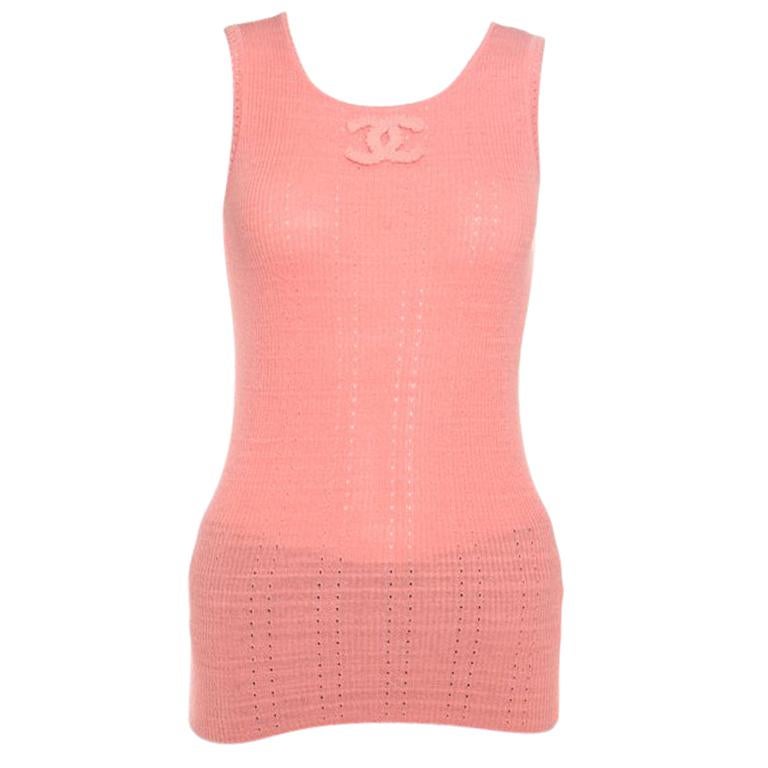 Chanel Peach Logo Button Tank main image 1