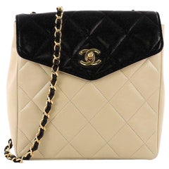 Chanel Vintage Envelope Flap Bag Quilted Lambskin Small