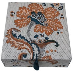Amboise Pierre Frey Fabric Decorative Storage Box for Scarves Handmade in France