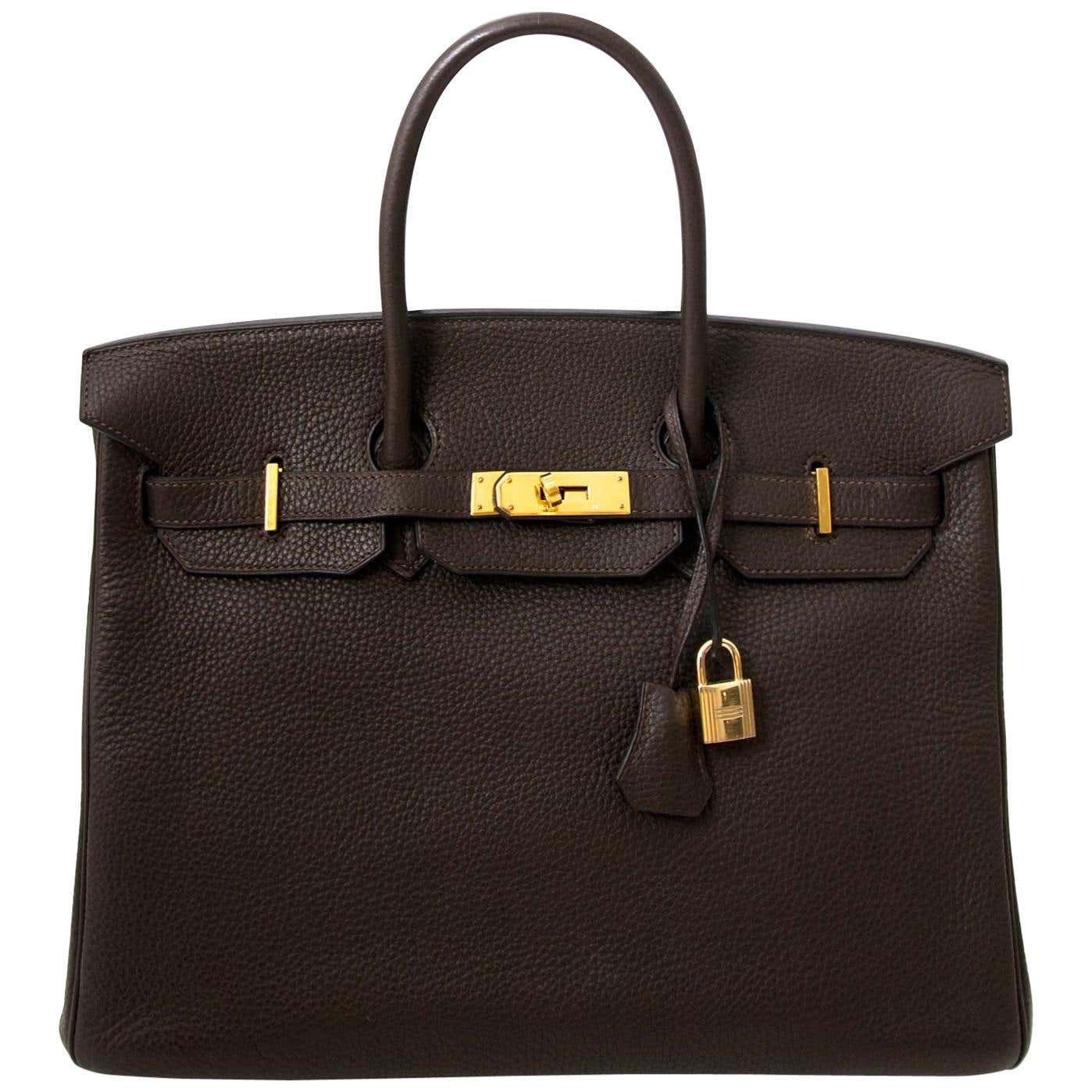 Hermès Birkin 35 togo Ebene GHW at 1stDibs | birkin bag made out of ...