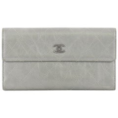 Chanel CC Flap Wallet Quilted Calfskin Long