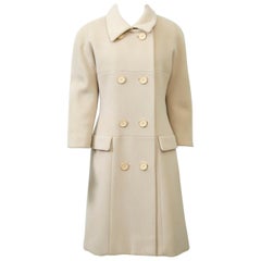 Norell 1960s Beige Wool Coat