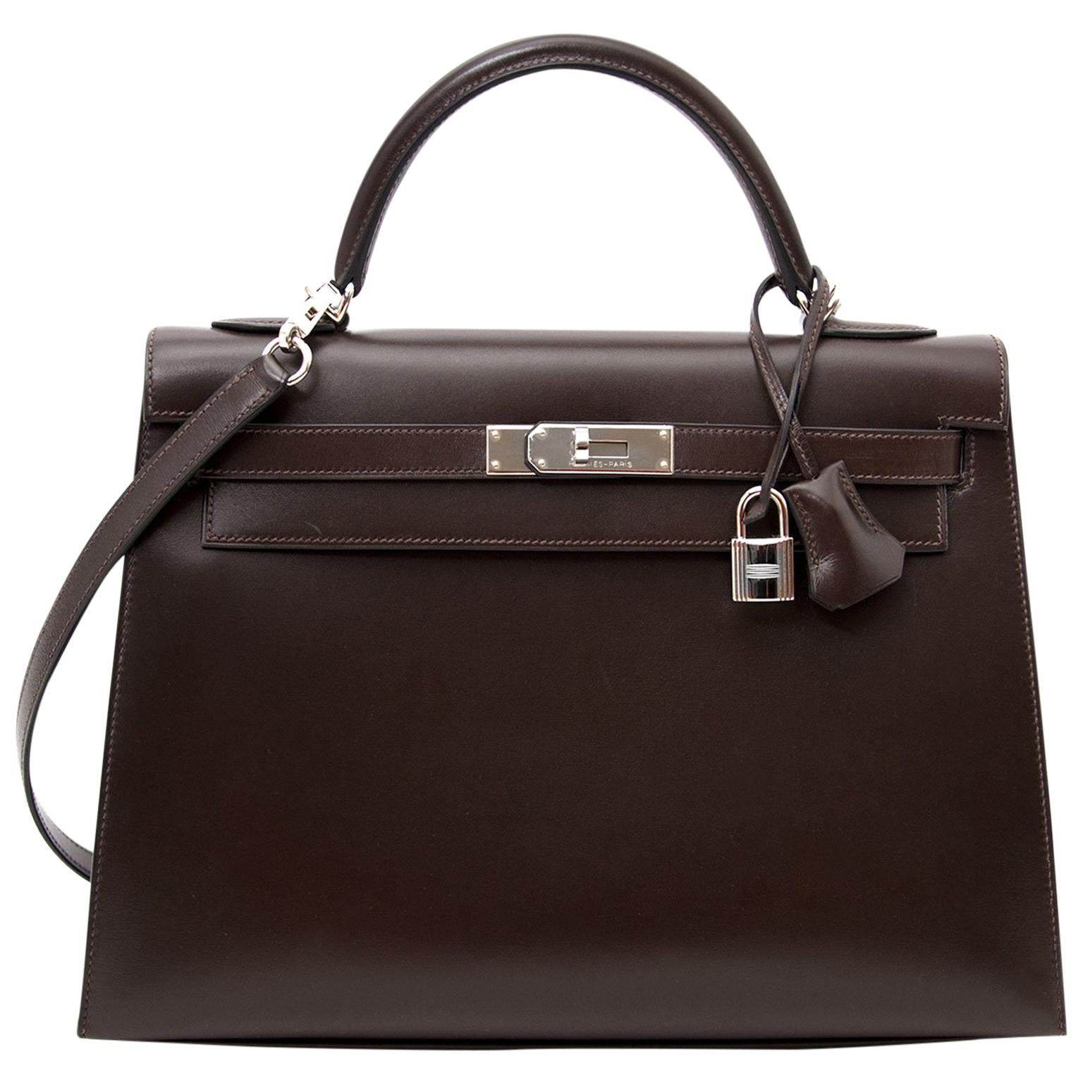 Hermes Kelly Chocolate 32  + Strap