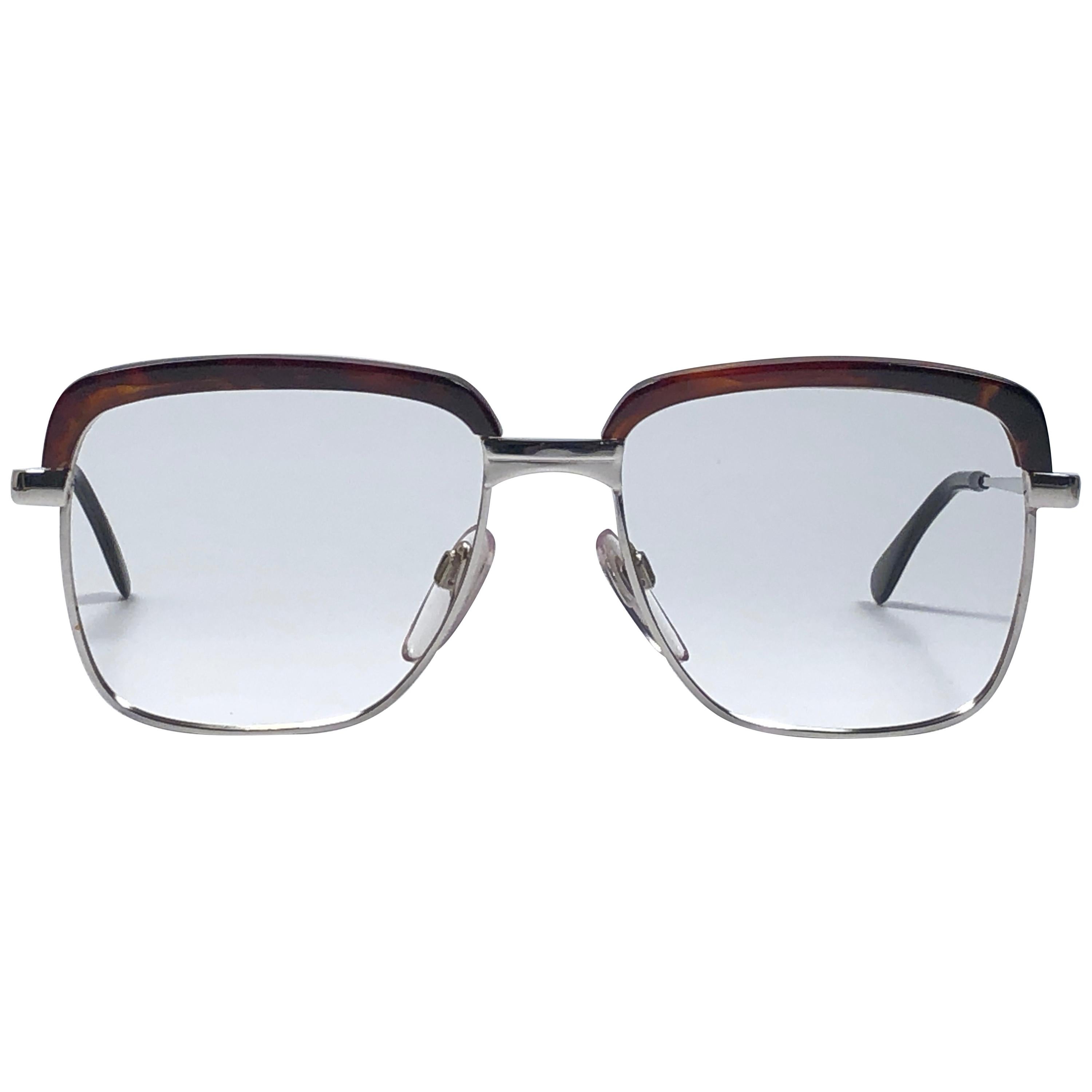 Vintage Köln Optik Genuine Tortoiseshell & Silver Frame RX Reading Koln Glasses For Sale