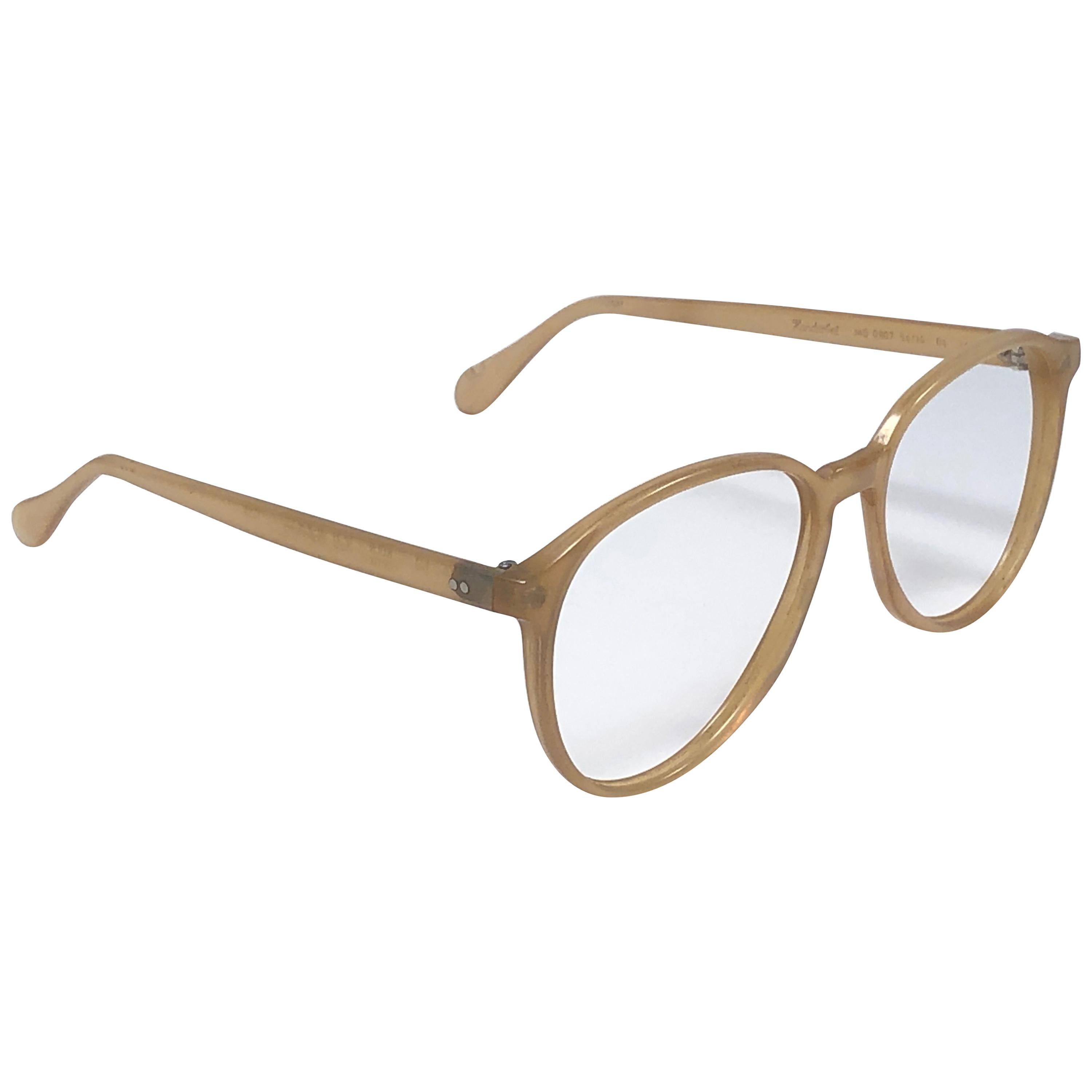 Lunettes Vintage Köln Optik Mod 502/204 - Monture Ovale Transparente Rouge Blanc