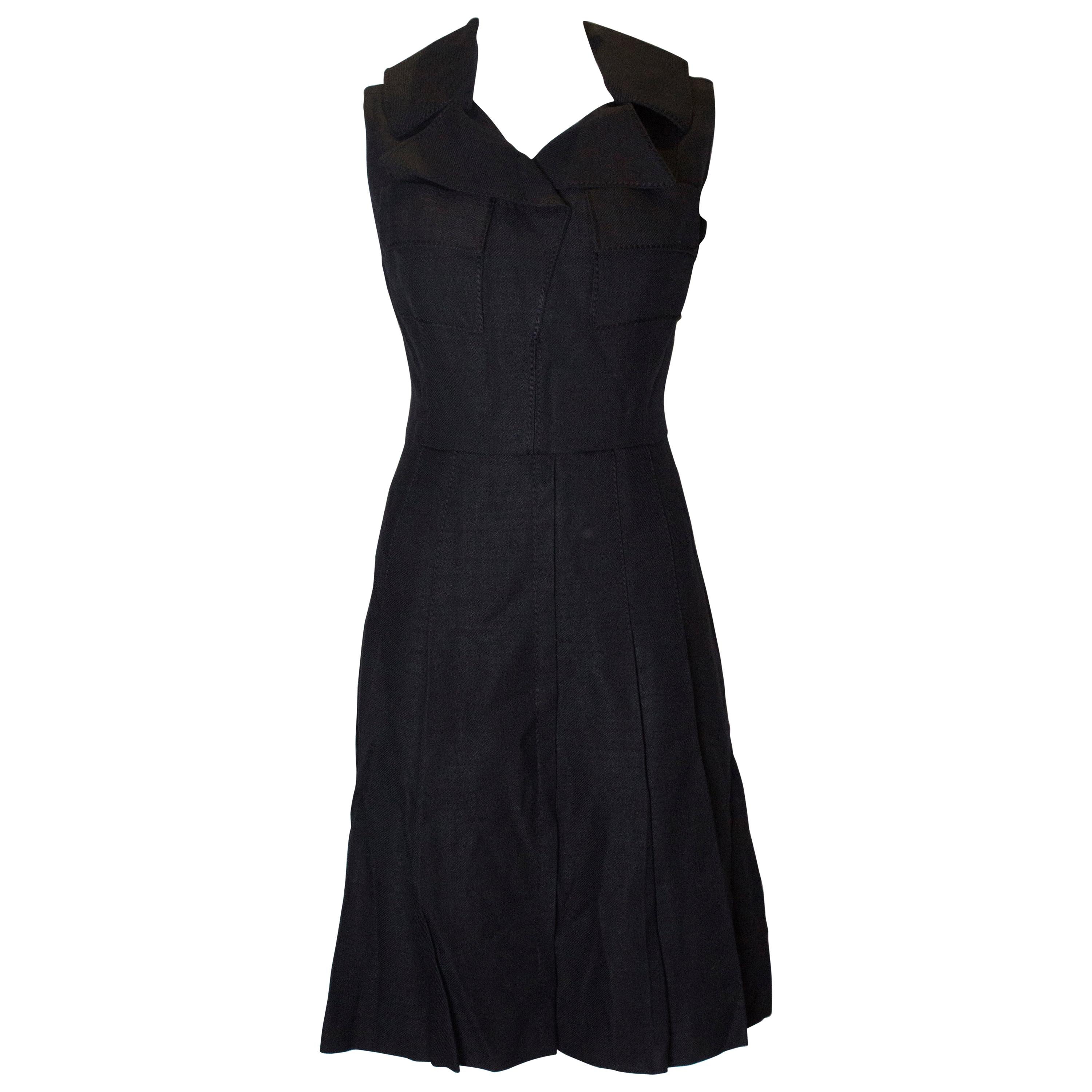 Vintage Black Dress by The Fashion Club London For Sale at 1stDibs