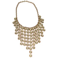 Vintage 1930s Metal Floral Necklace