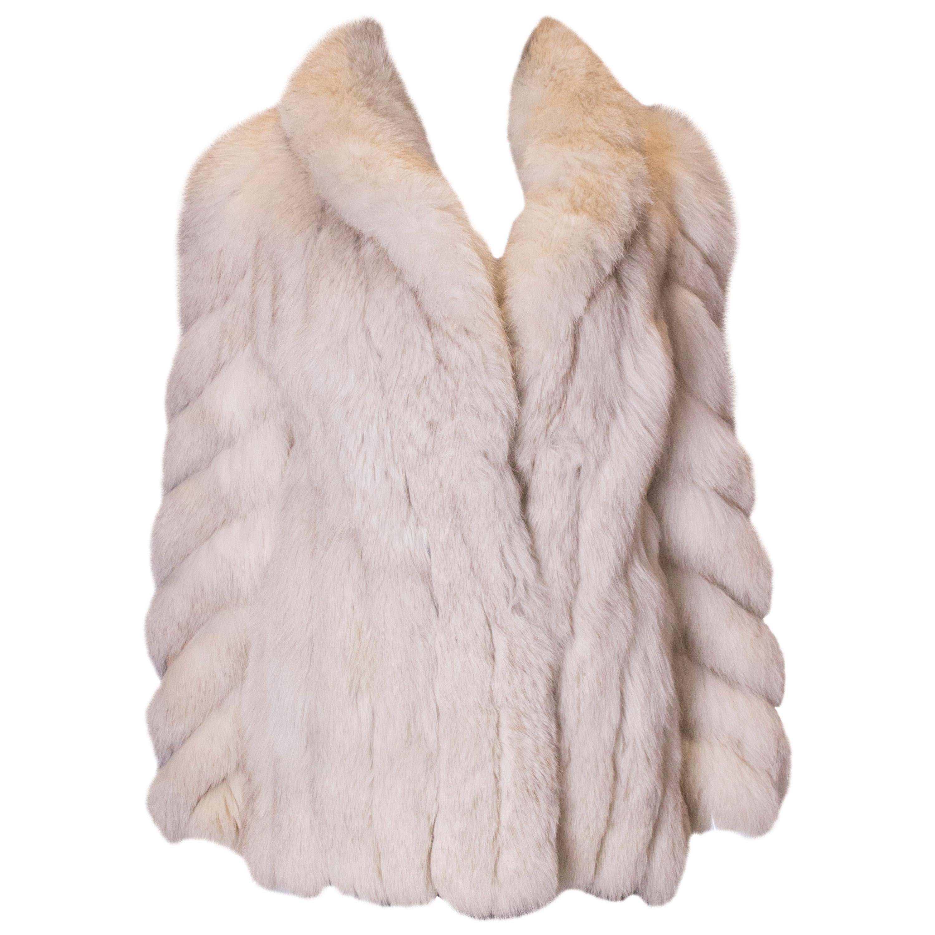 A vintage 1970s artic white fox fur jacket winter coat at 1stDibs ...