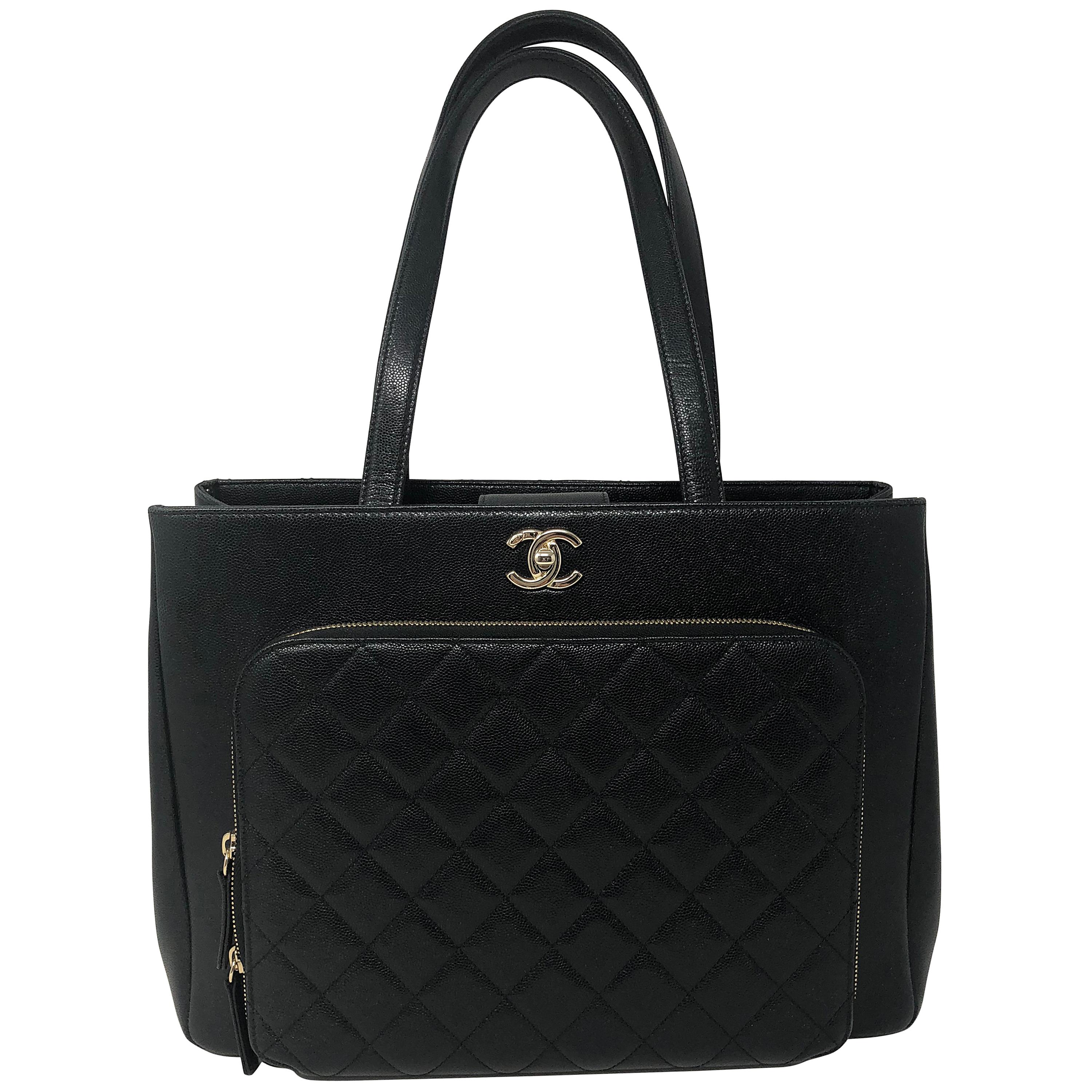 chanel black nylon bag new