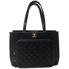 Chanel Large Business Affinity Shopping Tote Black Caviar