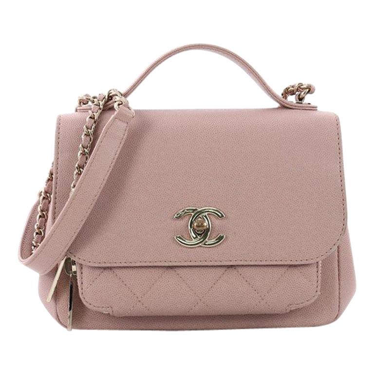 CHANEL Caviar Quilted Mini Business Affinity Flap Light Pink