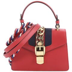 Gucci Sylvie Top Handle Bag Leather Mini