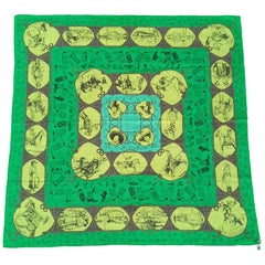 Hermès Coton Charme Foulard Rodeo Des Cowgirls Kermit Oliver TEXAS 67 cm GRAIL