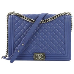 Chanel Boy Flap Bag Quilted Calfskin Large