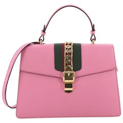 Gucci Sylvie Top Handle Bag Leather Medium