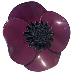 Large Purple Poppy Statement Ring by Cilea Paris 