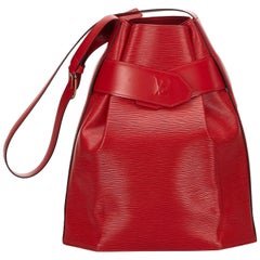 Retro Louis Vuitton Red Epi Sac dEpaule