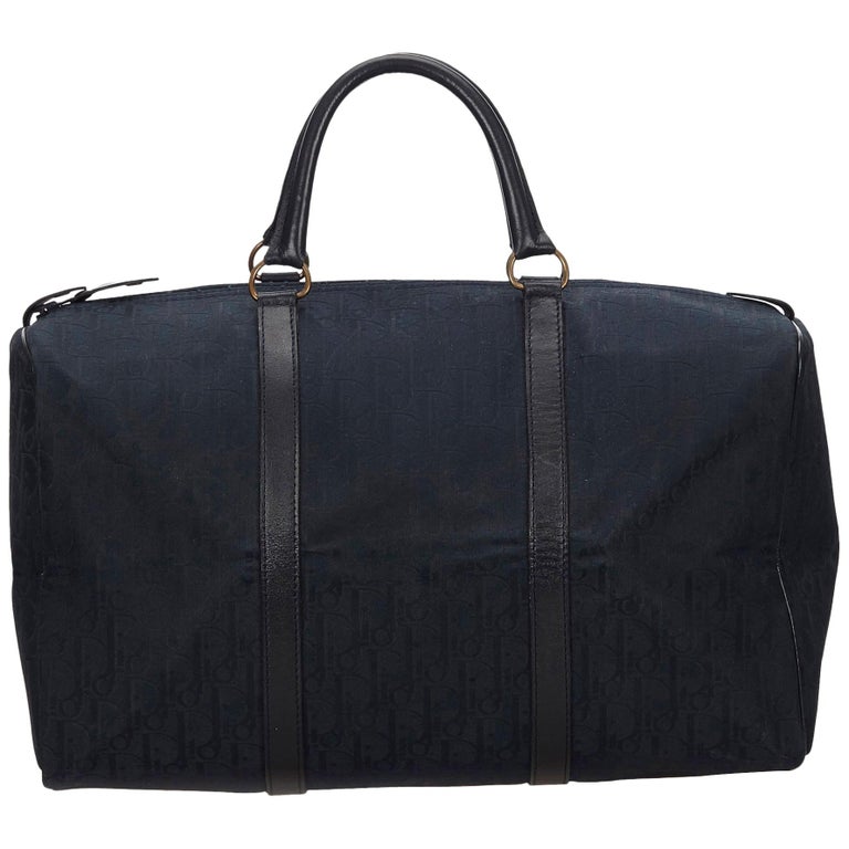 Dior Blue Oblique Canvas Travel Bag at 1stdibs
