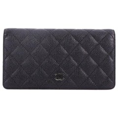 Chanel L-Yen Wallet Quilted Caviar