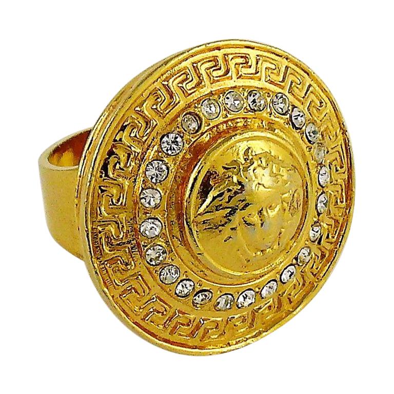 Gianni Versace Vintage Jewelled Medusa Ring